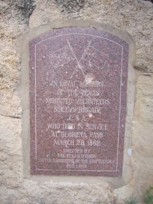 Confederate marker at Glorieta Pass image. Click for full size.