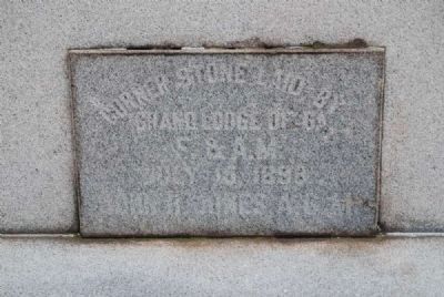 Elbert County Confederate Monument Cornerstone. Click for full size. Elbert County Confederate Monument Cornerstone image. Click for full size.