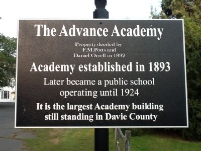 The Advance Academy Marker image. Click for full size.