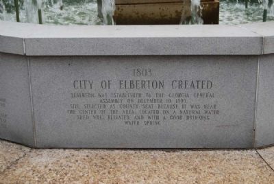 Elberton Granite Bicentennial Memorial Fountain<br>Seventh Panel image. Click for full size.
