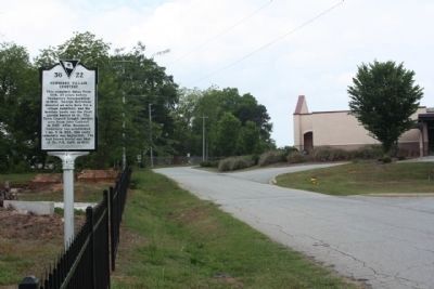Newberry Village Cemetery Marker looking north along Coates Street image. Click for full size.