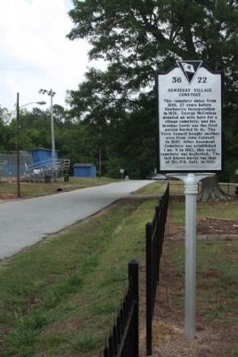 Newberry Village Cemetery Marker, looking south on Coates Street image. Click for full size.