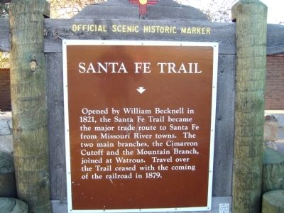 Santa Fe Trail Marker. Click for full size. Santa Fe Trail Marker image. Click for full size.