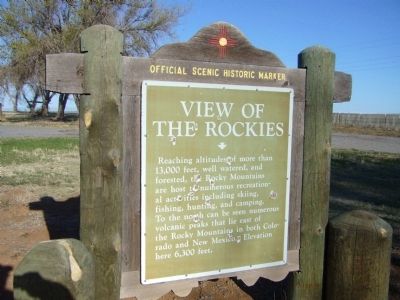 View of the Rockies Marker. Click for full size. View of the Rockies Marker image. Click for full size.