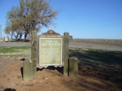 View of the Rockies Marker. Click for full size. View of the Rockies Marker image. Click for full size.