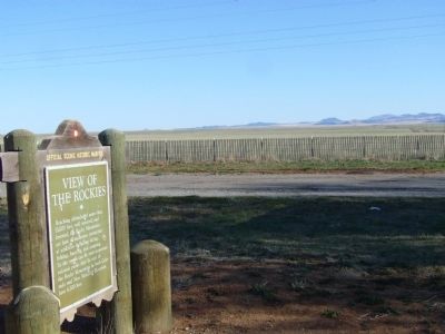 View of the Rockies Marker. Click for full size. View of the Rockies Marker image. Click for full size.