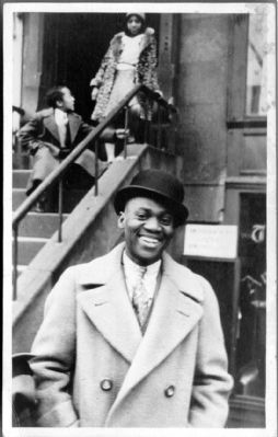 Bill 'Bojangles' Robinson in Harlem image. Click for full size.