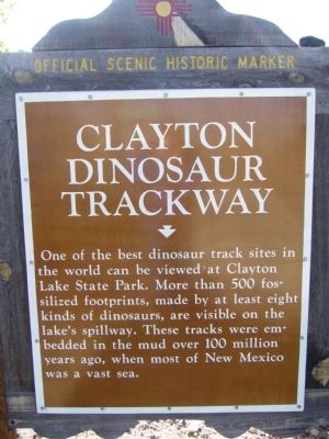 Clayton Dinosaur Trackway Marker image. Click for full size.