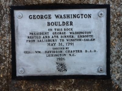 George Washington Boulder Marker. Click for full size. George Washington Boulder Marker image. Click for full size.