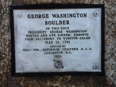 George Washington Boulder Marker image. Click for full size.