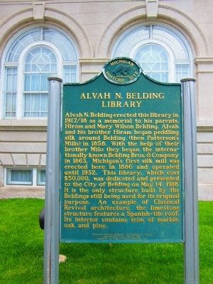 Alvah N. Belding Library Marker image. Click for full size.