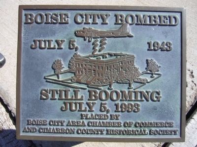 Boise City Bombed Marker image. Click for full size.