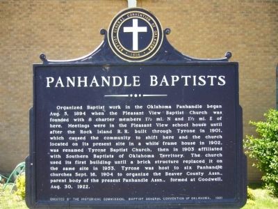 Panhandle Baptists Marker image. Click for full size.