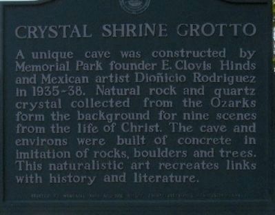 Crystal Shrine Grotto Marker image. Click for full size.