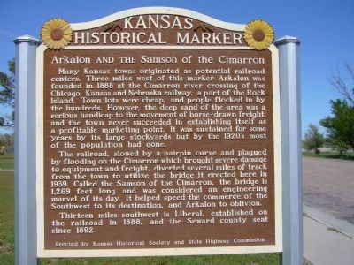 Arkalon and the Samson of the Cimarron Marker image. Click for full size.