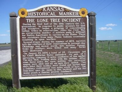 The Lone Tree Incident Marker image. Click for full size.