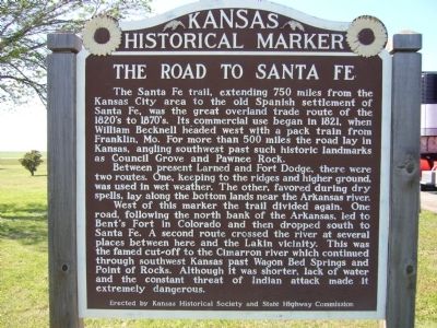 The Road to Santa Fe Marker. Click for full size. The Road to Santa Fe Marker image. Click for full size.