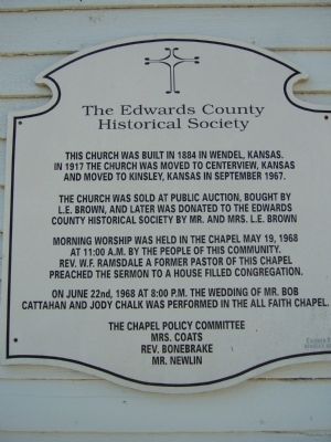 The Edwards County Historical Society Marker image. Click for full size.