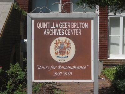 Quintilla Geer Burton Archives Center image. Click for full size.