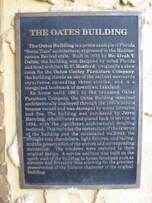 The Oates Building Marker image. Click for full size.