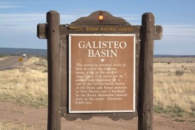 Galisteo Basin Face of Marker. Click for full size. Galisteo Basin Face of Marker image. Click for full size.