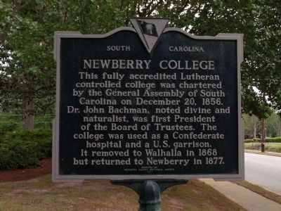 Newberry College Marker image. Click for full size.