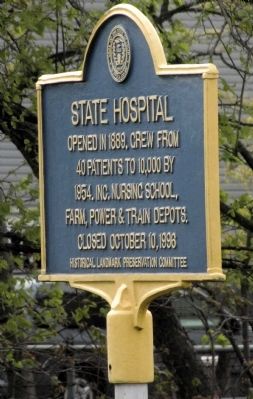 State Hospital Marker image. Click for full size.