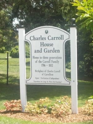 The Charles Carroll House Sign image. Click for full size.