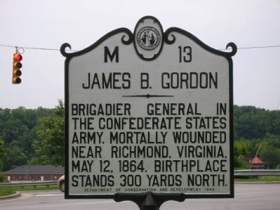 James B. Gordon Marker. Click for full size. James B. Gordon Marker image. Click for full size.