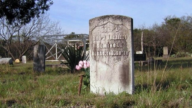 Grave of Scout Robert Kibbetts (note old style government headstone) image. Click for full size.