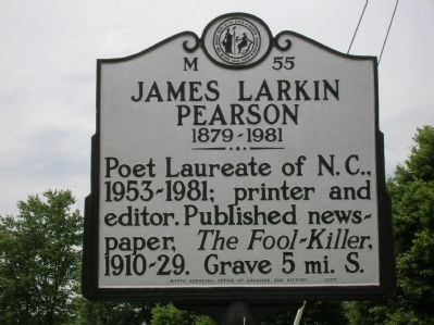 James Larkin Pearson Marker image. Click for full size.