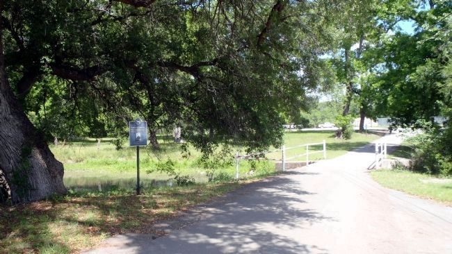 Fort Clark's Forsyth Bridge Marker and the Forsyth Bridge over Las Moras Creek. Click for full size. Fort Clark's Forsyth Bridge Marker and the Forsyth Bridge over Las Moras Creek image. Click for full size.