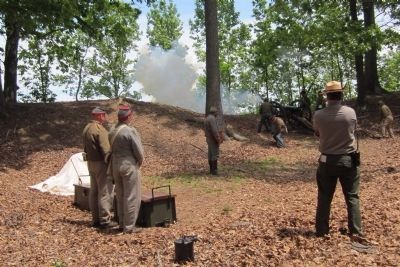Southside Artillery demonstration in Fort Darling.. Click for full size. Southside Artillery demonstration in Fort Darling. image. Click for full size.