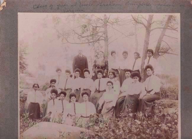 Class of girls at Uncle Graham Campbell's School in Virginia. Click for full size. Class of girls at Uncle Graham Campbell's School in Virginia image. Click for full size.