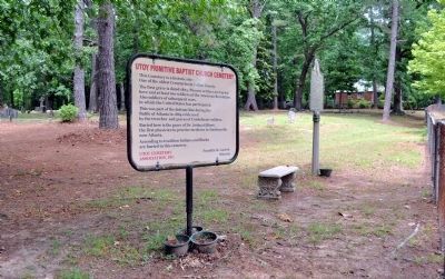 Historic Utoy Church Marker and Cemetery Sign. Click for full size. Historic Utoy Church Marker and Cemetery Sign image. Click for full size.