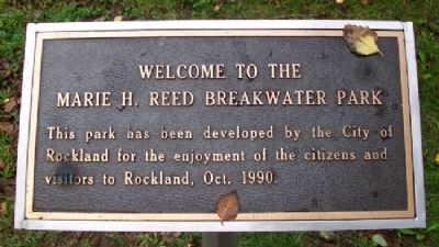 Marie H. Reed Breakwater Park Marker image. Click for full size.