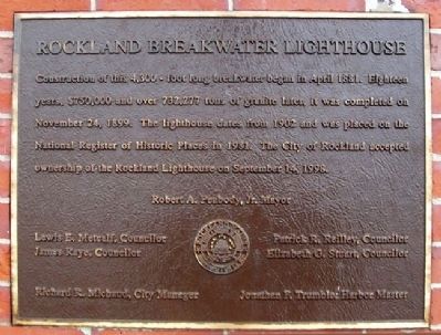 Rockland Breakwater Lighthouse Marker image. Click for full size.