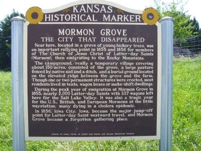 Mormon Grove Marker image. Click for full size.