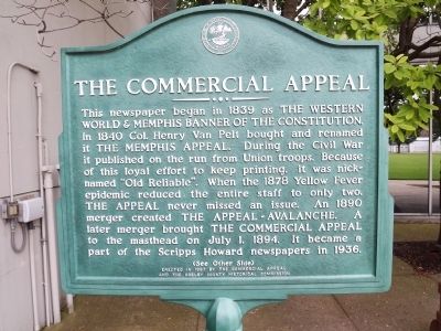 The Commercial Appeal Marker. Click for full size. The Commercial Appeal Marker image. Click for full size.