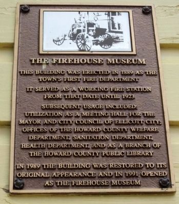 The Firehouse Museum Marker image. Click for full size.