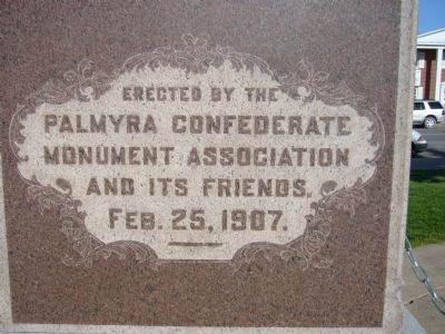 <i>Right side of:</i> Palmyra Confederate Monument image. Click for full size.