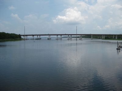 The St. Johns River exiting Lake Monroe. Click for full size. The St. Johns River exiting Lake Monroe image. Click for full size.