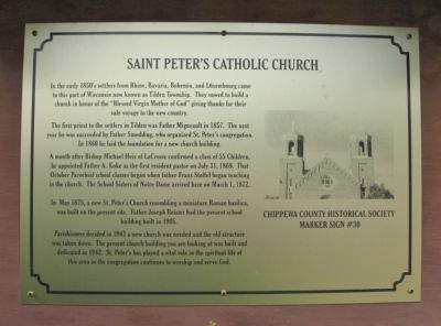 Saint Peter's Catholic Church Marker image. Click for full size.