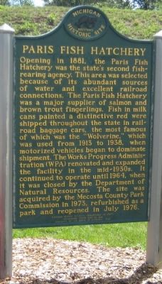 Paris Fish Hatchery Marker image. Click for full size.
