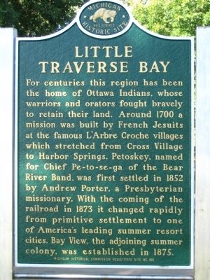 Little Traverse Bay Marker image. Click for full size.