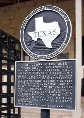 Fort Clark's Guardhouse Marker image. Click for full size.