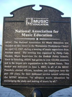 National Association for Music Education Marker image. Click for full size.