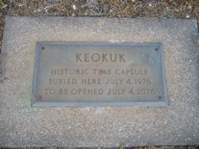 Historic Time Capsule at base of marker image. Click for full size.