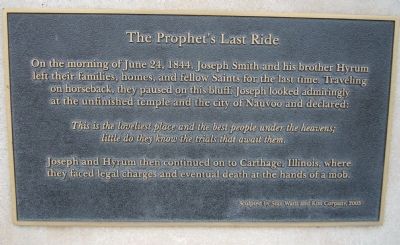 The Prophet's Last Ride Marker image. Click for full size.