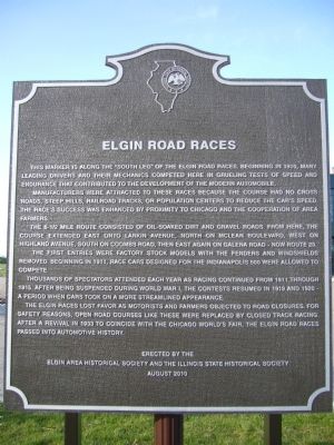Elgin Road Races Marker image. Click for full size.